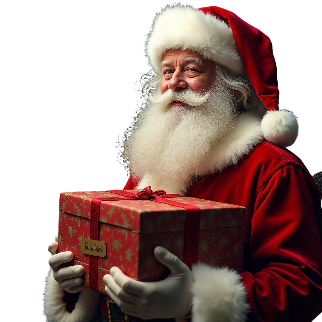 Santa Claus with a Gift